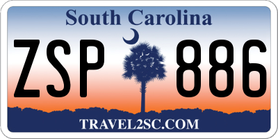 SC license plate ZSP886