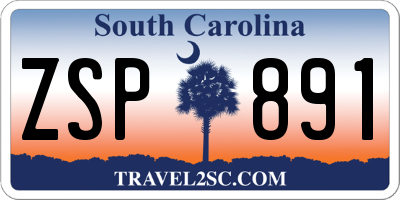 SC license plate ZSP891