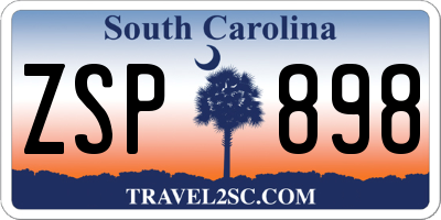 SC license plate ZSP898