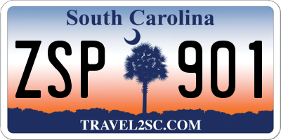 SC license plate ZSP901