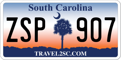 SC license plate ZSP907