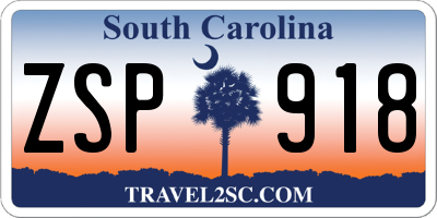 SC license plate ZSP918