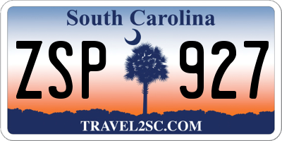 SC license plate ZSP927