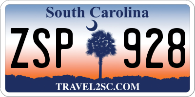 SC license plate ZSP928