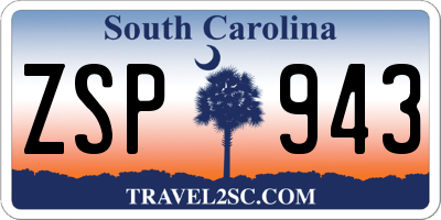 SC license plate ZSP943