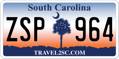 SC license plate ZSP964
