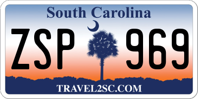 SC license plate ZSP969