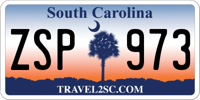SC license plate ZSP973