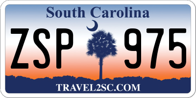 SC license plate ZSP975