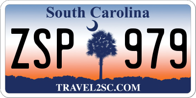 SC license plate ZSP979