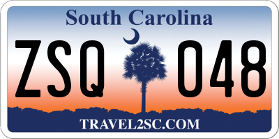 SC license plate ZSQ048