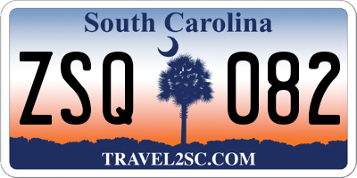 SC license plate ZSQ082
