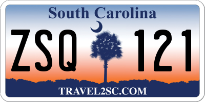 SC license plate ZSQ121