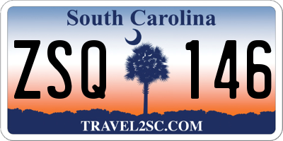SC license plate ZSQ146