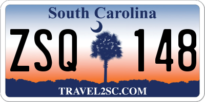 SC license plate ZSQ148