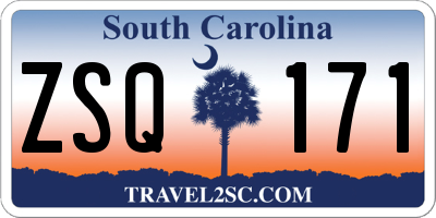 SC license plate ZSQ171
