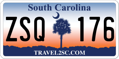 SC license plate ZSQ176