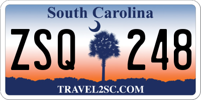 SC license plate ZSQ248