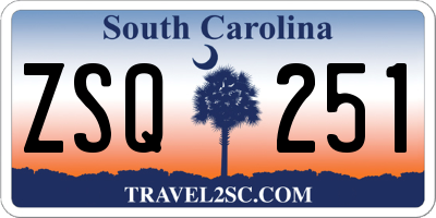 SC license plate ZSQ251