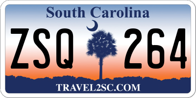 SC license plate ZSQ264
