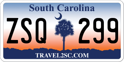 SC license plate ZSQ299