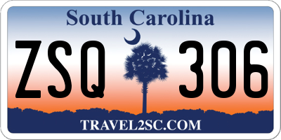SC license plate ZSQ306