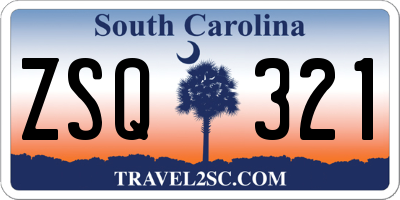 SC license plate ZSQ321