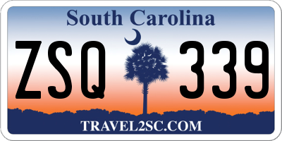 SC license plate ZSQ339