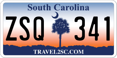SC license plate ZSQ341