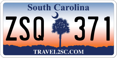 SC license plate ZSQ371