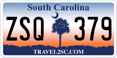 SC license plate ZSQ379