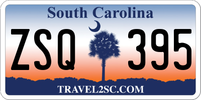 SC license plate ZSQ395