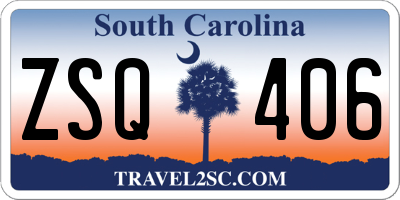 SC license plate ZSQ406