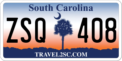 SC license plate ZSQ408