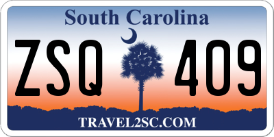 SC license plate ZSQ409