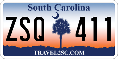 SC license plate ZSQ411