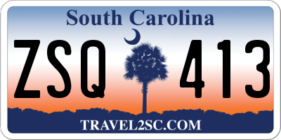 SC license plate ZSQ413