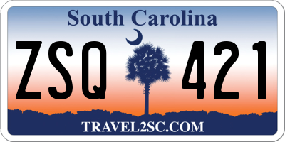 SC license plate ZSQ421