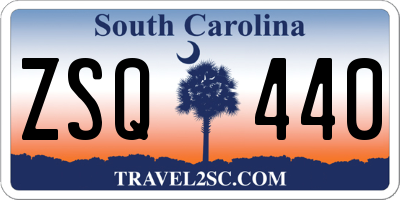 SC license plate ZSQ440