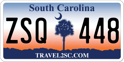 SC license plate ZSQ448