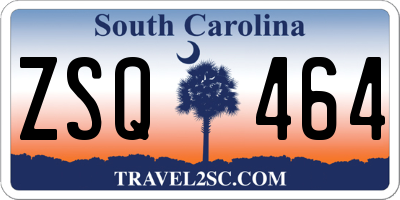 SC license plate ZSQ464