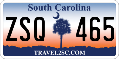 SC license plate ZSQ465