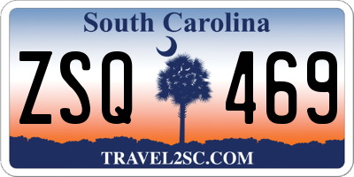 SC license plate ZSQ469