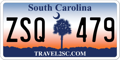 SC license plate ZSQ479