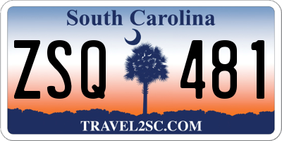 SC license plate ZSQ481