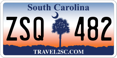 SC license plate ZSQ482