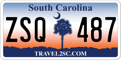 SC license plate ZSQ487