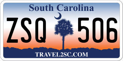 SC license plate ZSQ506