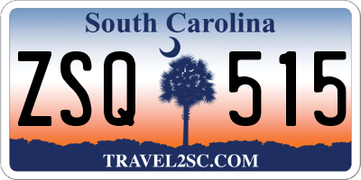 SC license plate ZSQ515