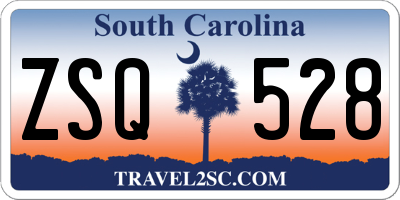 SC license plate ZSQ528